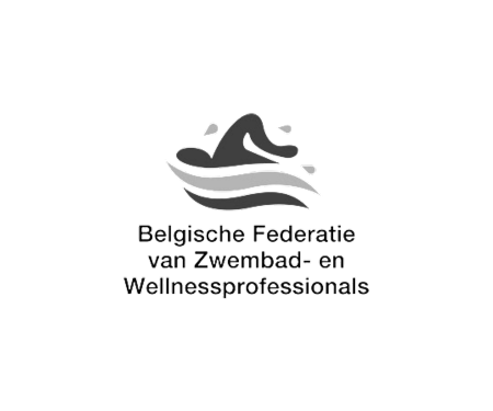 het logo van de Belgische Federatie van Zwembad- en Wellnessprofessionals